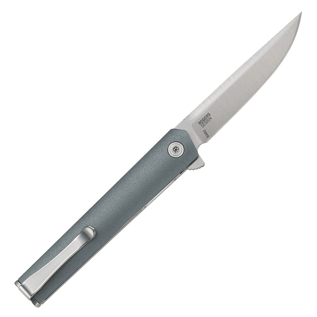 Cuchillo plegable CRKT CEO Compact azul con hoja lisa de acero 1.4116 y flipper IKBS