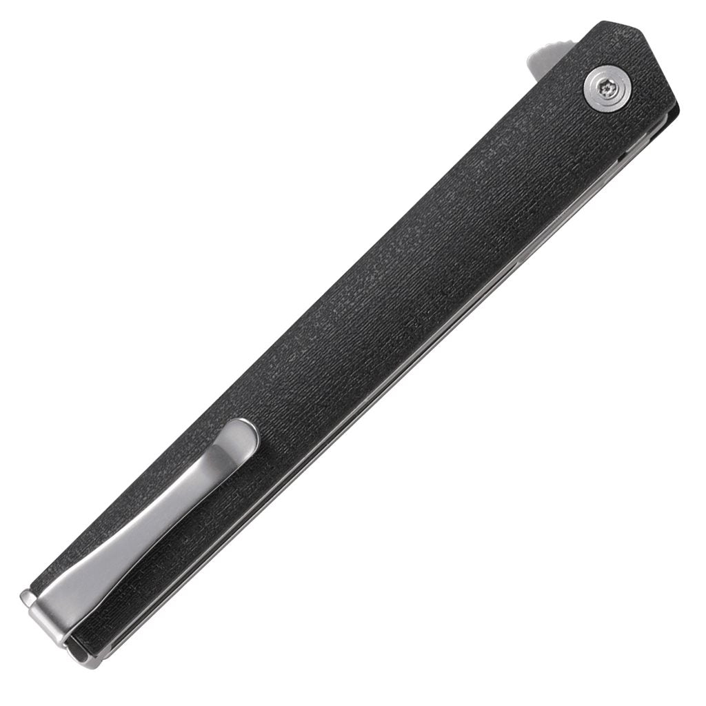 Navaja CRKT CEO Flipper negra con hoja AUS-8 y mango de nylon reforzado