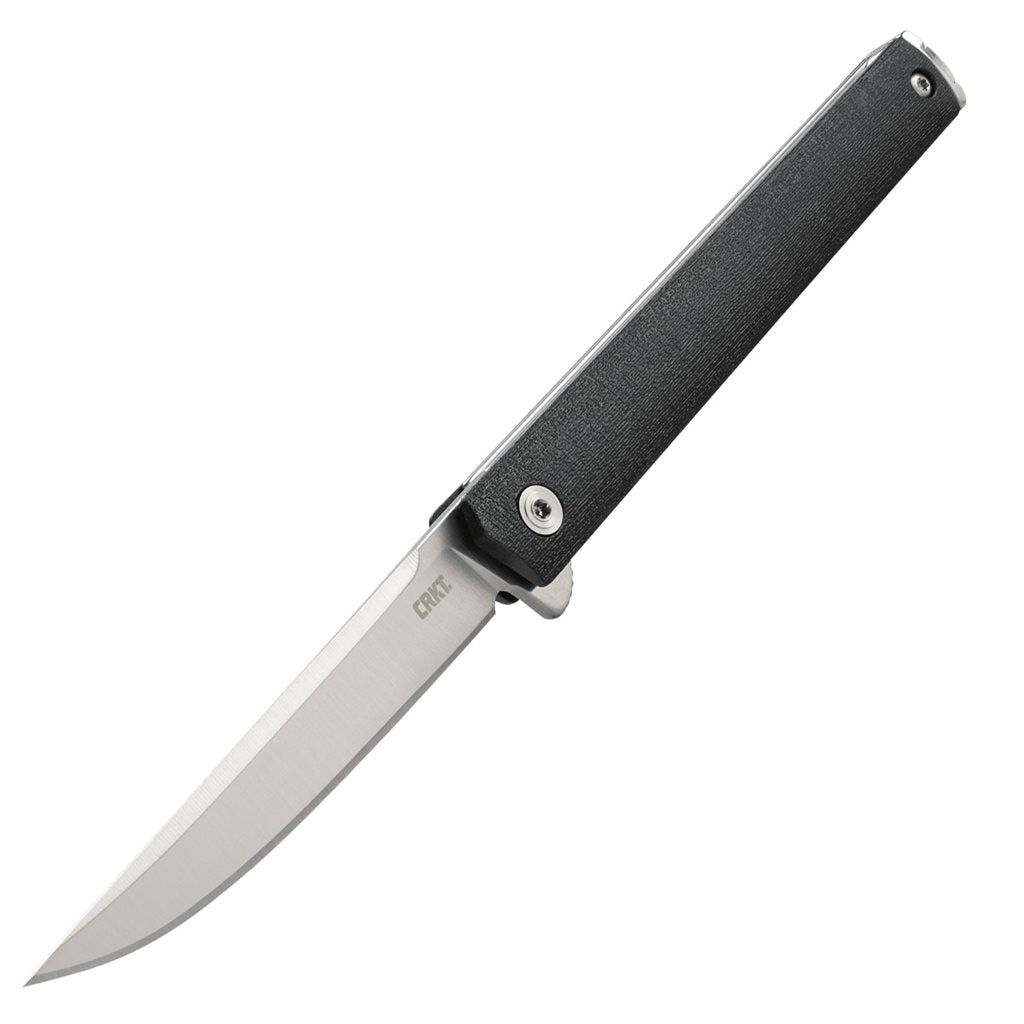 Navaja CRKT CEO Flipper negra con hoja AUS-8 y mango de nylon reforzado