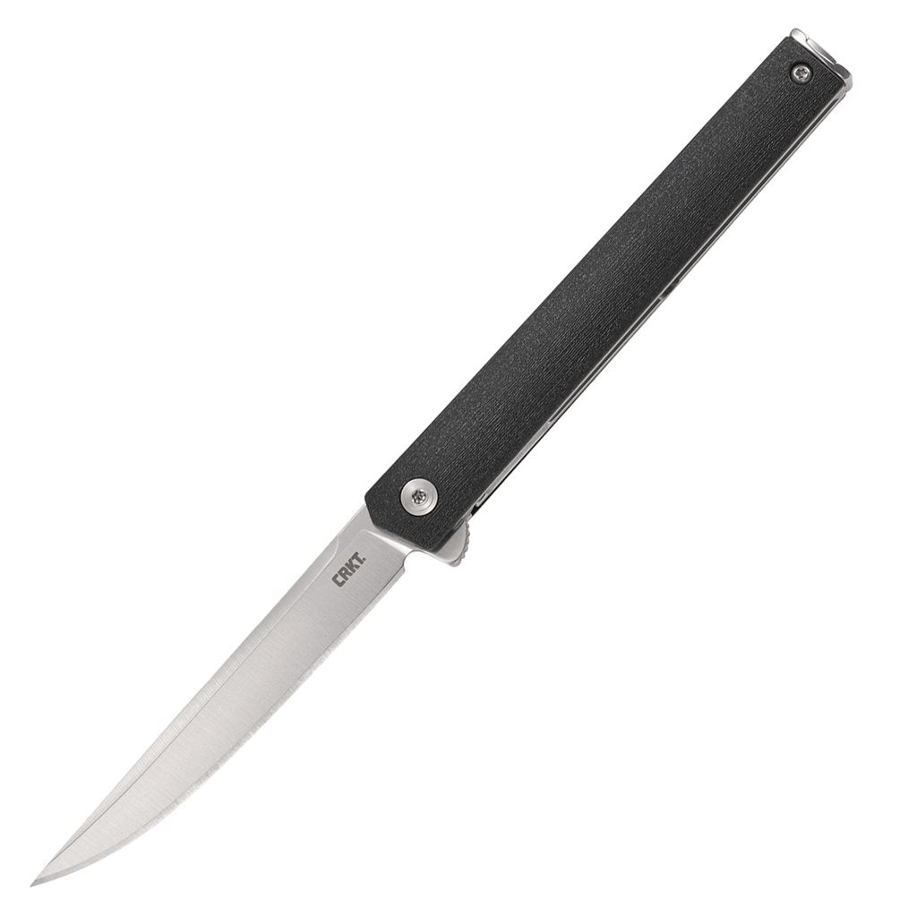 Cuchillo plegable CEO Flipper negro CRKT CR7097 con hoja AUS-8 y mango de nylon reforzado