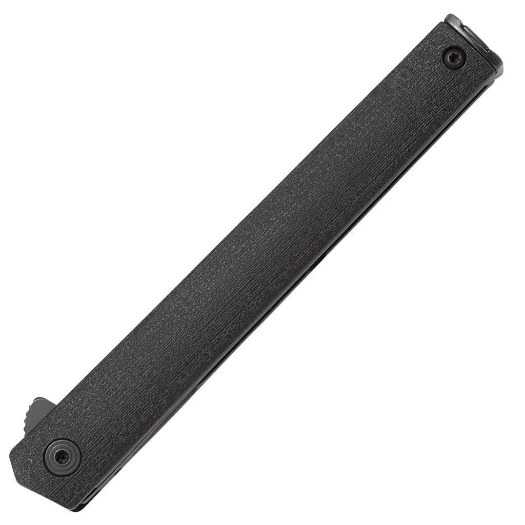 Navaja plegable CRKT CEO Flipper Blackout negra, hoja AUS-8 con EDP y cierre LinerLock