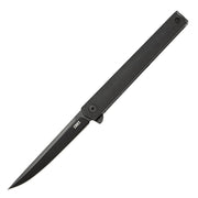 Navaja plegable CRKT CEO Flipper Blackout negra, hoja AUS-8 con EDP y cierre LinerLock
