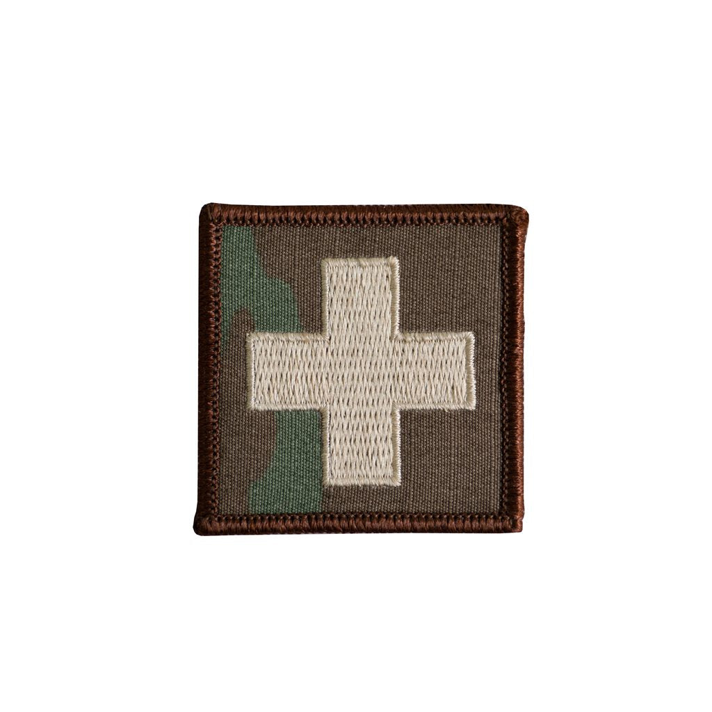 Parche velcro cruz sanitaria 5x5 cm KHAKI-OCP borde KHAKI