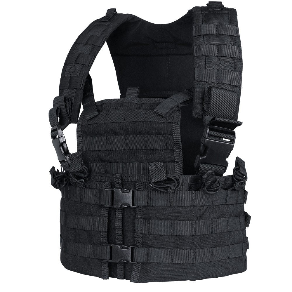 Chaleco táctico MOLLE Chest Set verde Condor con seis portacargadores para M4 y bolsillo trasero para bolsa de hidratación