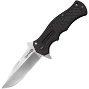 Cuchillo plegable Crawford Model 1 negro, hoja en acero 4116 y mango Zy-Ex