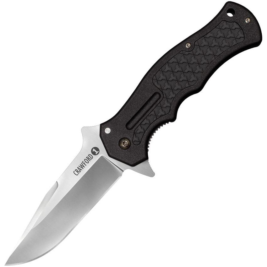 Cuchillo plegable Crawford Model 1 negro, hoja en acero 4116 y mango Zy-Ex