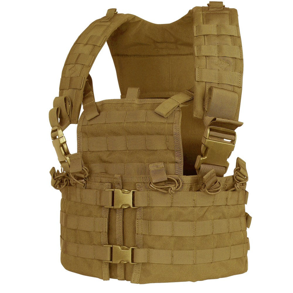 Chaleco táctico MOLLE Chest Set verde Condor con seis portacargadores para M4 y bolsillo trasero para bolsa de hidratación
