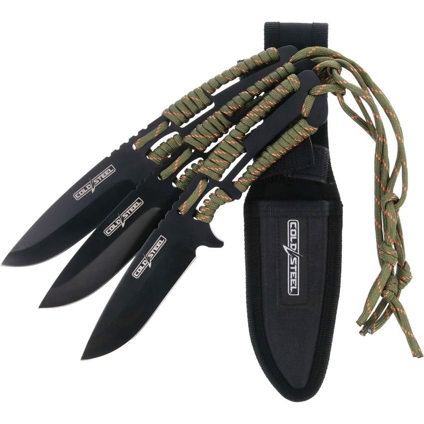 Set de 3 cuchillos arrojadizos TH-44 con diseño de hoja fija