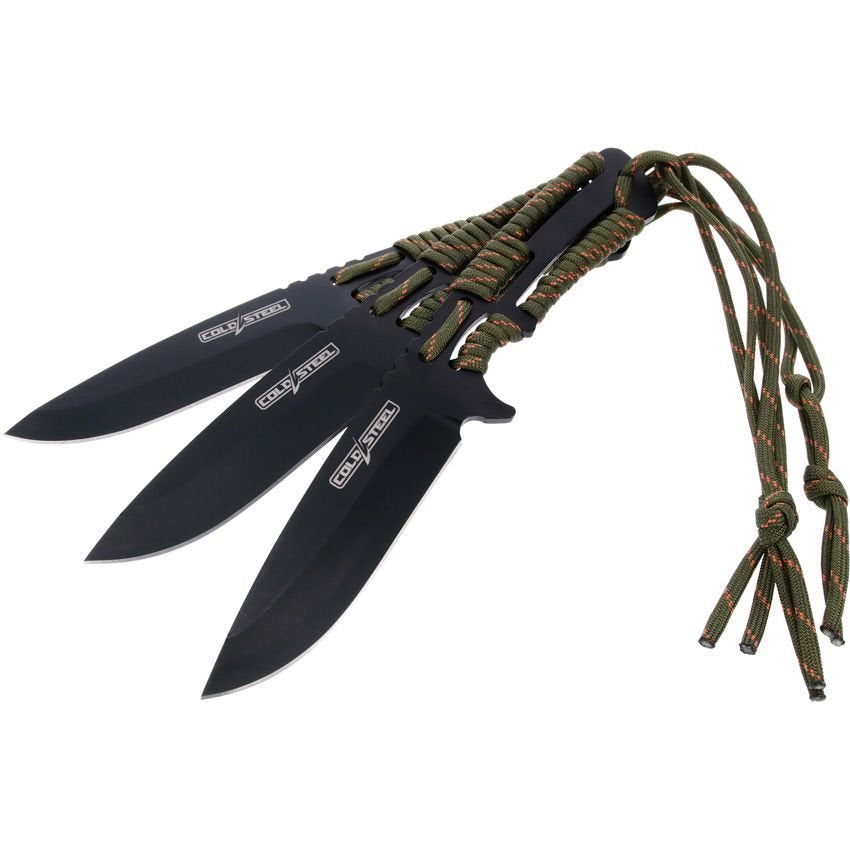 Set de 3 cuchillos arrojadizos TH-44 con diseño de hoja fija