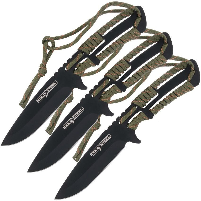 Set de 3 cuchillos arrojadizos TH-44 con diseño de hoja fija
