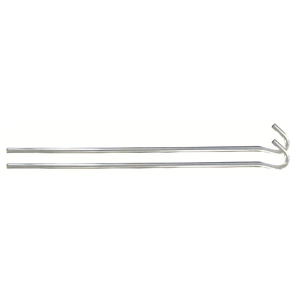 Piquetas de acero para tienda 24 cm, pack de 10, con gancho
