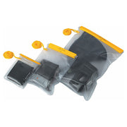 Estuche impermeable transparente para colgar al cuello, pack de 3 unidades amarillas