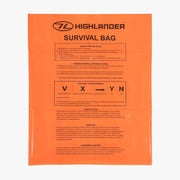 Bolsa de emergencia SURVIVAL 91x183 cm naranja con instrucciones