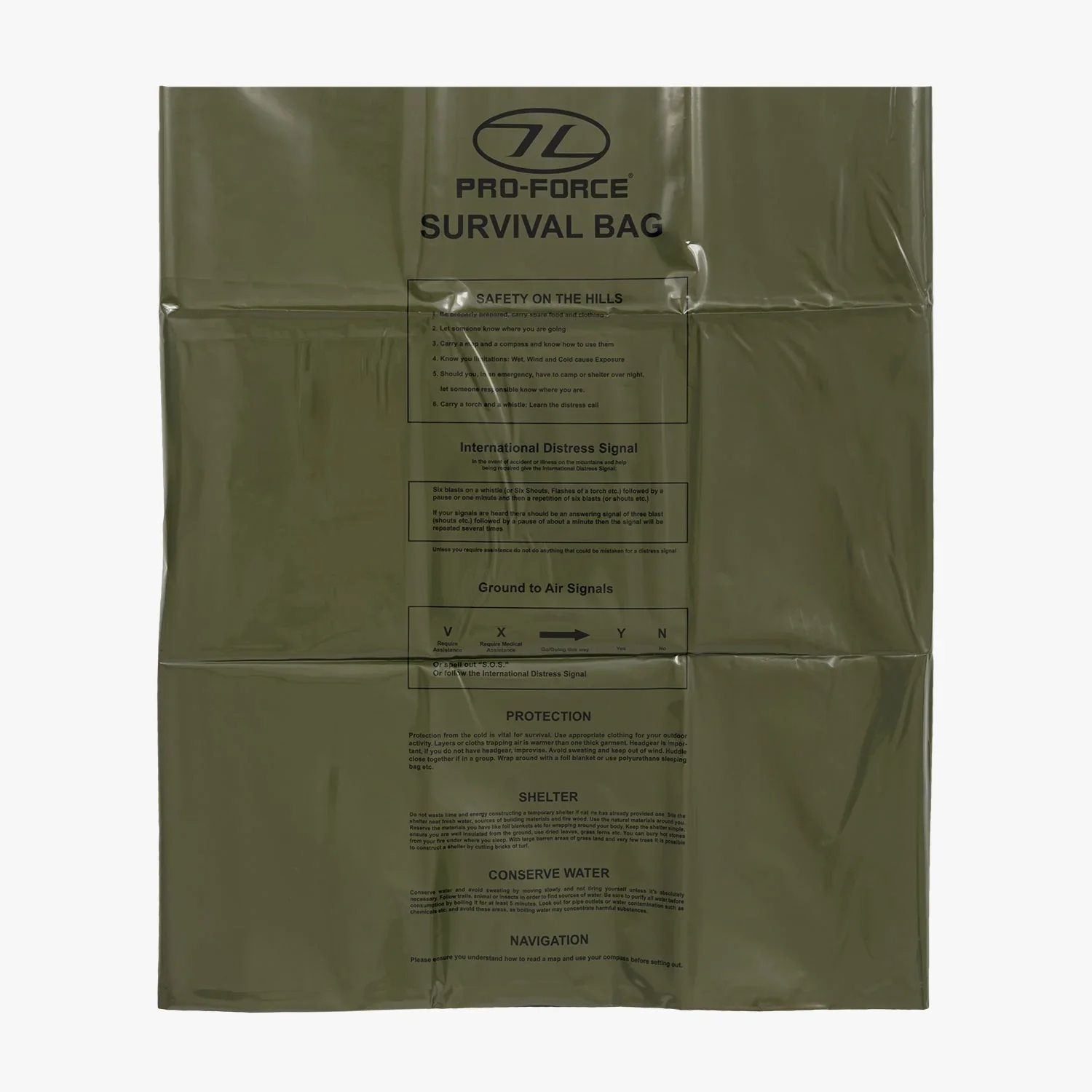 Bolsa de emergencia SURVIVAL para 1 persona, color verde (CS037-OG)