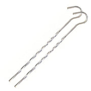 Estacas de tienda de acero torcidas 18 cm, paquete de 10 unidades