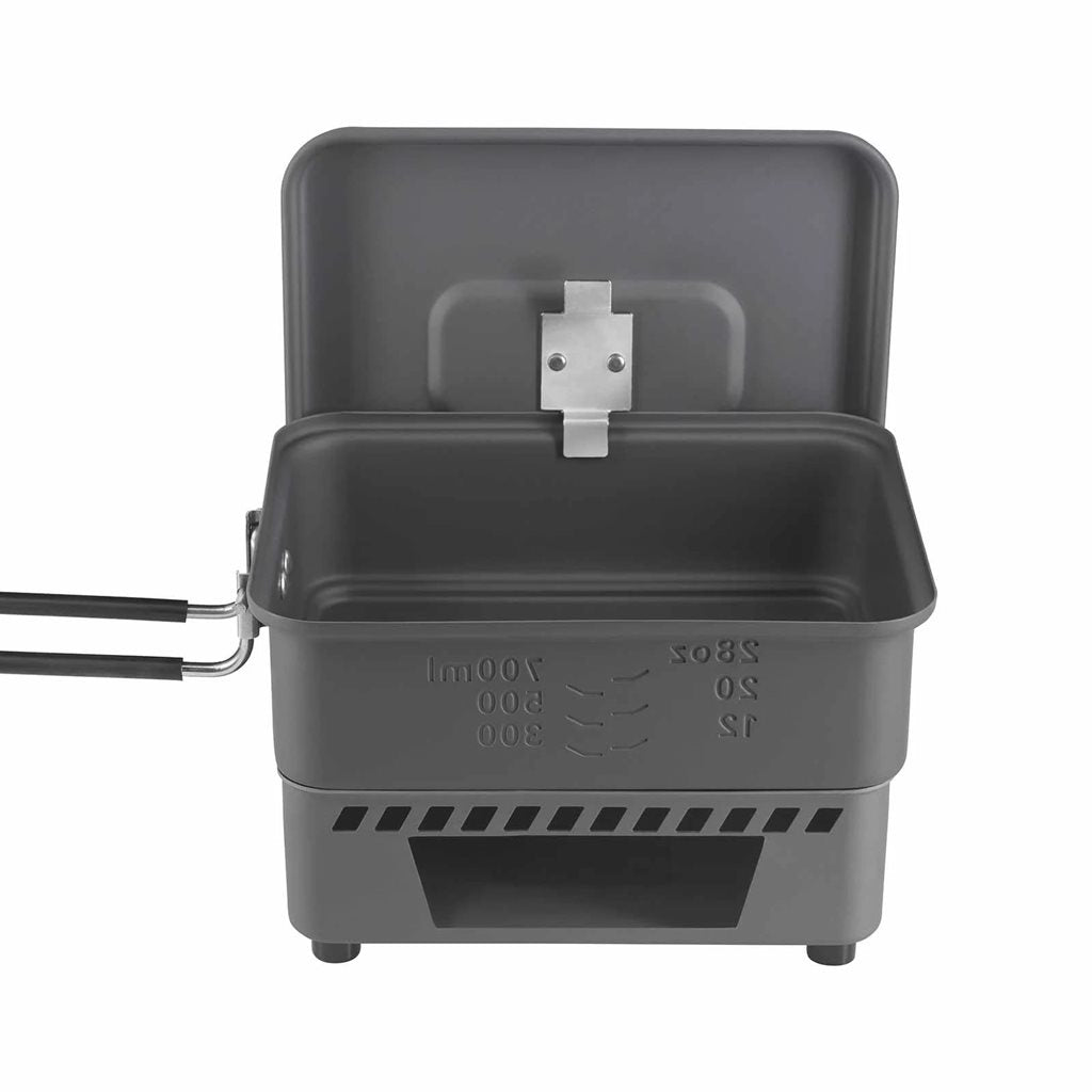 Set de cocina cuadrado 1100 ml en aluminio anodizado duro
