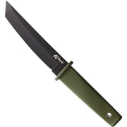 Cuchillo KOBUN tanto verde, hoja fija y perfil delgado para porte discreto