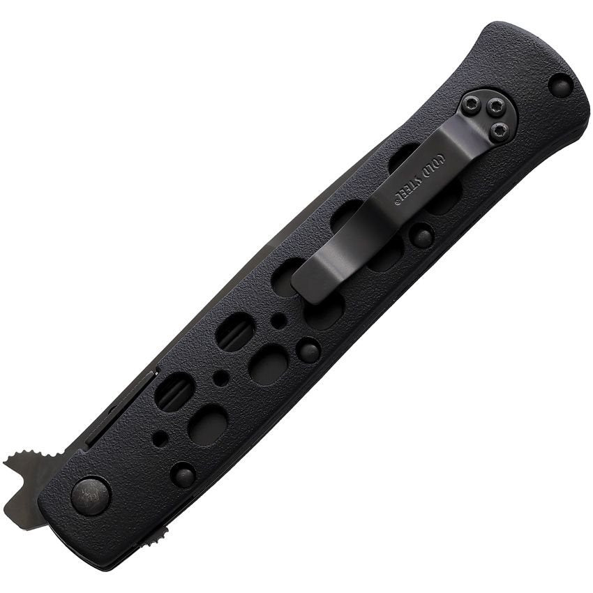 Navaja plegable TI-LITE negra con filo liso