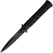 Navaja plegable TI-LITE negra con filo liso
