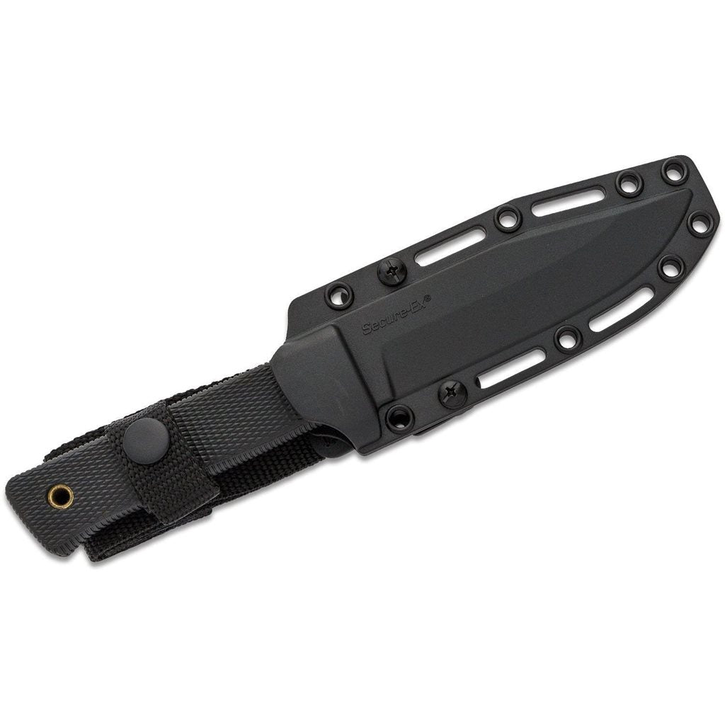 Cuchillo fijo SRK-C negro, hoja SK-5, mango Kraton y funda Secure-Ex