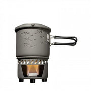 Hornillo de alcohol sólido con olla gris 585 ml