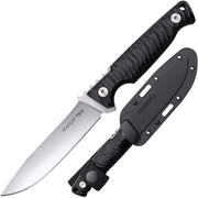 Cuchillo fijo RAZOR TEK con funda, hoja Clip point 4116SS y mango con cachas GFN negras
