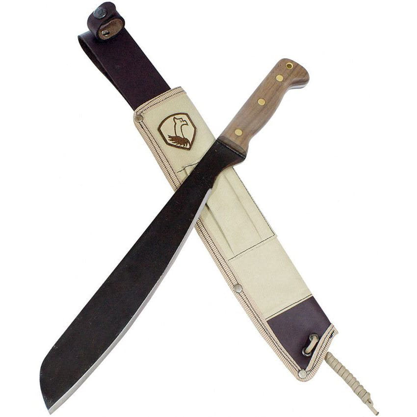 Machete AUSTRALIAN ARMY con hoja de acero alto carbono ennegrecida y funda