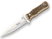 CUCHILLO BOTERO CACHAS EN ASTA DE CIERVO Y HOJA DE UN SOLO FILO DE 12 CM. CC67 - Espadas y Más