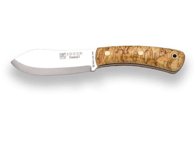 CUCHILLO BUSHCRAFT JOKER NESSMUK S, MANGO ABEDUL RIZADO CL132 - Espadas y Más
