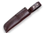 CUCHILLO BUSHCRAFT Y CAZA JOKER CANADIENSE ACERO SANDVIK 14C28N, MANGO CANVAS MICARTA, HOJA 10,5 CM. FUNDA VAQUETILLA. - Espadas y Más