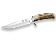 CUCHILLO DE CAZA CON PUÑO DE ASTA DE CIERVO Y HOJA DE 17 CM. CC37 - Espadas y Más