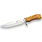 CUCHILLO DE CAZA CON PUÑO DE OLIVO Y HOJA DE 23,5 CM. CO35 - Espadas y Más