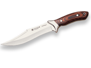 CUCHILLO DE CAZA JOKER ANTÍLOPE, MANGO DE OLIVO Y HOJA 19,5 CM.FUNDA DE CUERO. CR01 - Espadas y Más