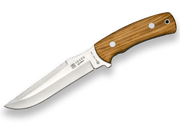 CUCHILLO DE CAZA JOKER GAMO, MANGO OLIVO Y HOJA INOX DE 15,5 CM. FUNDA DE CUERO. CO51 - Espadas y Más