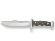 CUCHILLO DE MONTE CON CACHAS DE ZAMAK-ABS Y HOJA DE 21 CM. FUNDA DE CAMUFLAJE CF92 - Espadas y Más