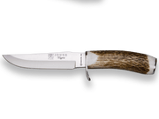 CUCHILLO DE MONTE CON CACHAS EN ASTA DE CIERVO Y HOJA DE 14 CM. CC33 - Espadas y Más
