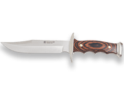 Imagen de Cuchillo De Monte Con Virola Zamak Cachas De Madera Roja Y Hoja De 17 Cm. CR91 parte de nuestra colección en Espadas y más, sitio oficial.