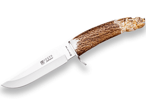 Imagen de Cuchillo De Monte Joker Jabato Con Puño Ciervo Tallado A Mano Y Hoja De 14 Cm. CT33 parte de nuestra colección en Espadas y más, sitio oficial.