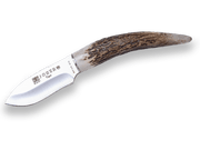 CUCHILLO DE MONTE PARA CUELLO COLGANTE PUÑO EN ASTA DE CIERVO Y HOJA DE 7,5 CM CC57 - Espadas y Más