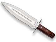 CUCHILLO DE REMATE JOKER BISONTE CON PUÑO DE STAMINA Y HOJA DE DOBLE FILO DE 25,5 CM. FUNDA DE CUERO CR44 - Espadas y Más