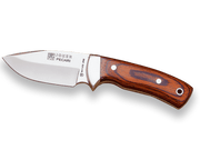 CUCHILLO DESOLLADOR CON VIROLA CACHAS EN MADERA ROJA PRENSADA Y HOJA DE 7,5 CM. CR20 - Espadas y Más