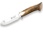 CUCHILLO DESOLLADOR JOKER HURÓN, PUÑO DE CIERVO, HOJA ACERO INOX DE 11 CM.FUNDA DE CUERO CN74 - Espadas y Más