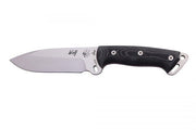 Cuchillo J&V WOLF MICARTA NEGRA FUNDA PIEL O FUNDA CORDURA 1407-M1 - Espadas y Más