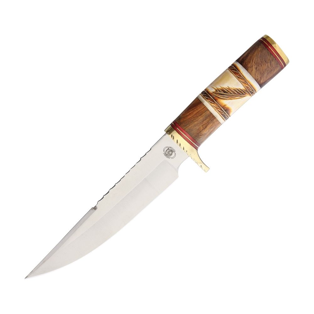 Cuchillo SPIRIT FEATHER hoja fija 18 cm con funda de cuero