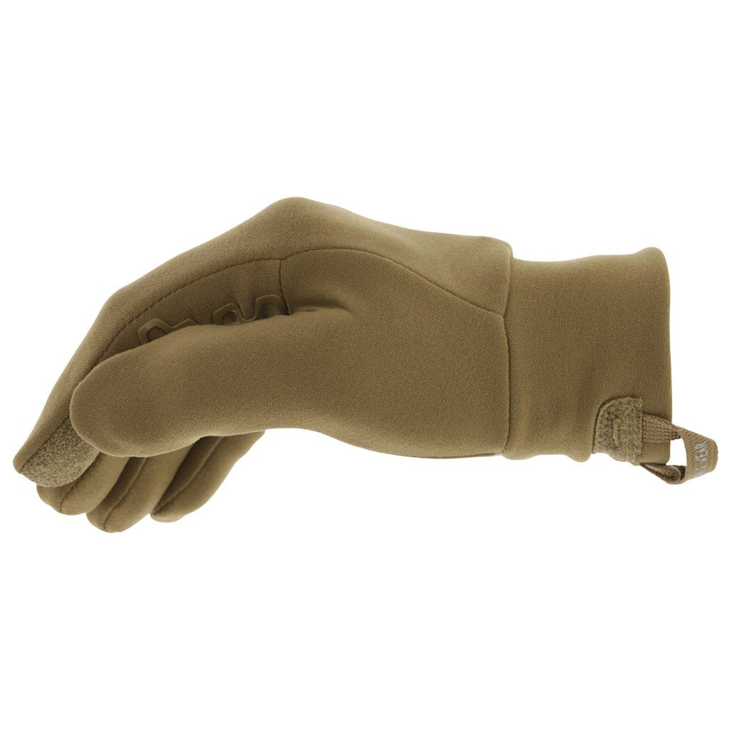 Guantes CODWORK BASE AYER Softshell color Coyote, forro polar, diseño delgado y bajo perfil