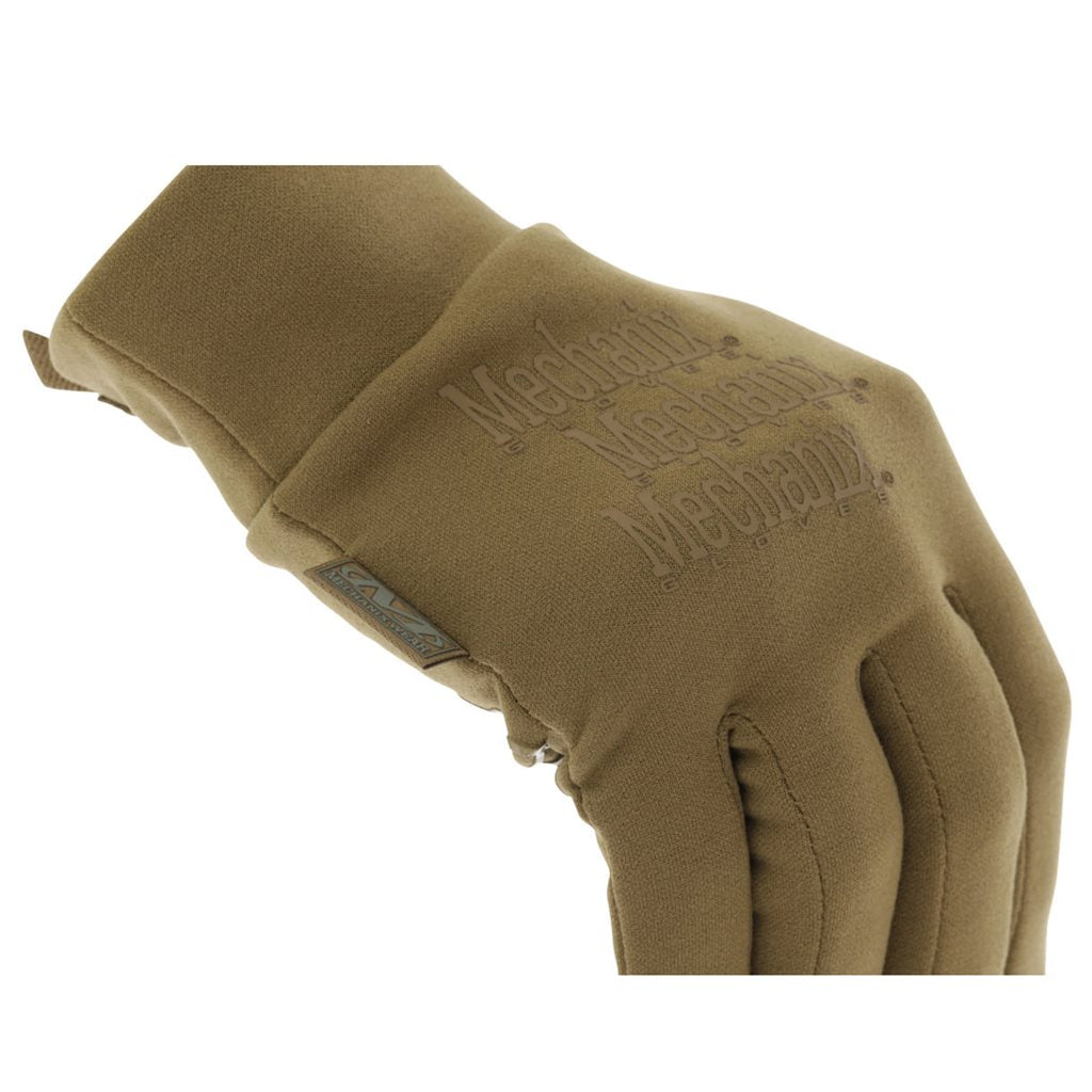 Guantes CODWORK BASE AYER Softshell color Coyote, forro polar, diseño delgado y bajo perfil