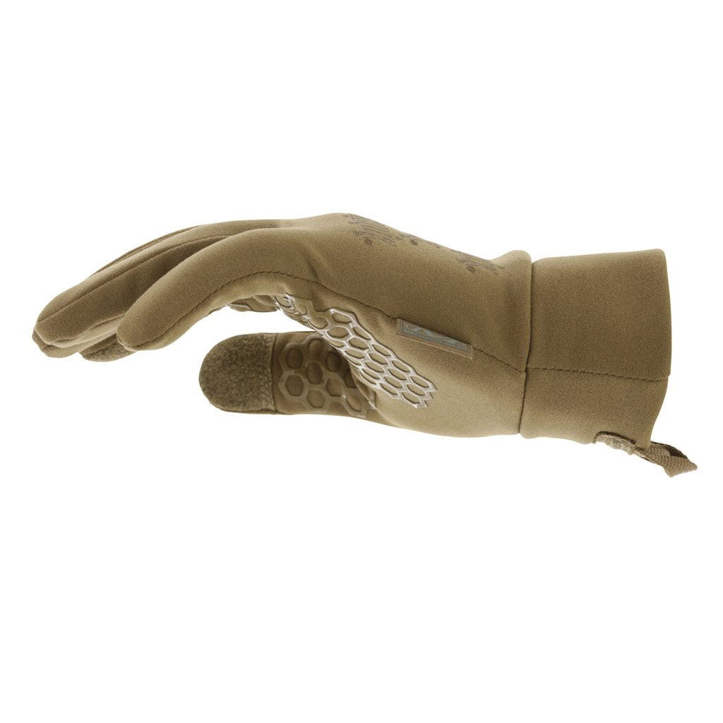 Guantes CODWORK BASE AYER Softshell color Coyote, forro polar, diseño delgado y bajo perfil