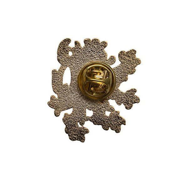 Insignia metálica pin ČESKÝ LEV baño oro 24K 2,7 x 3,1 cm