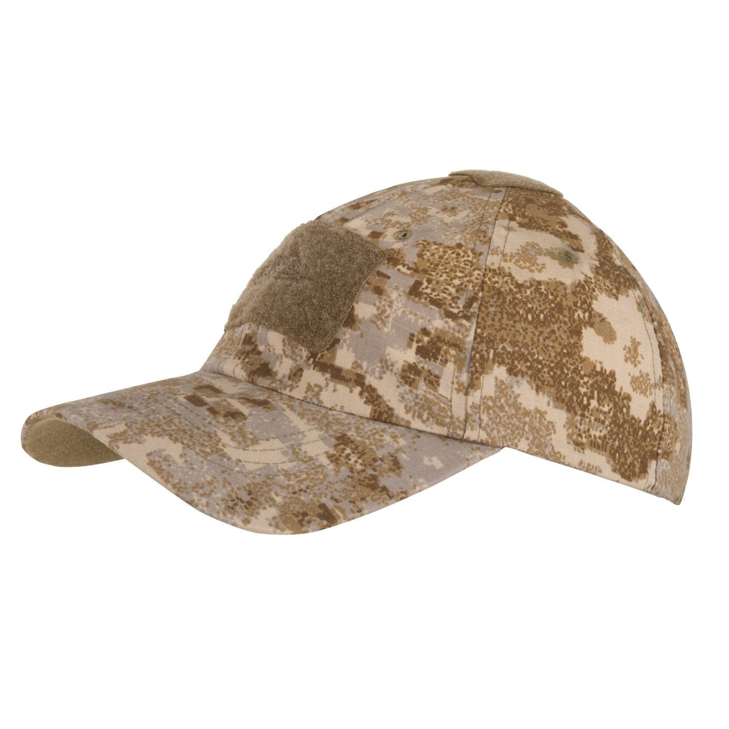 Gorra baseball táctica COYOTE Helikon en tejido rip-stop con cuatro paneles VELCRO