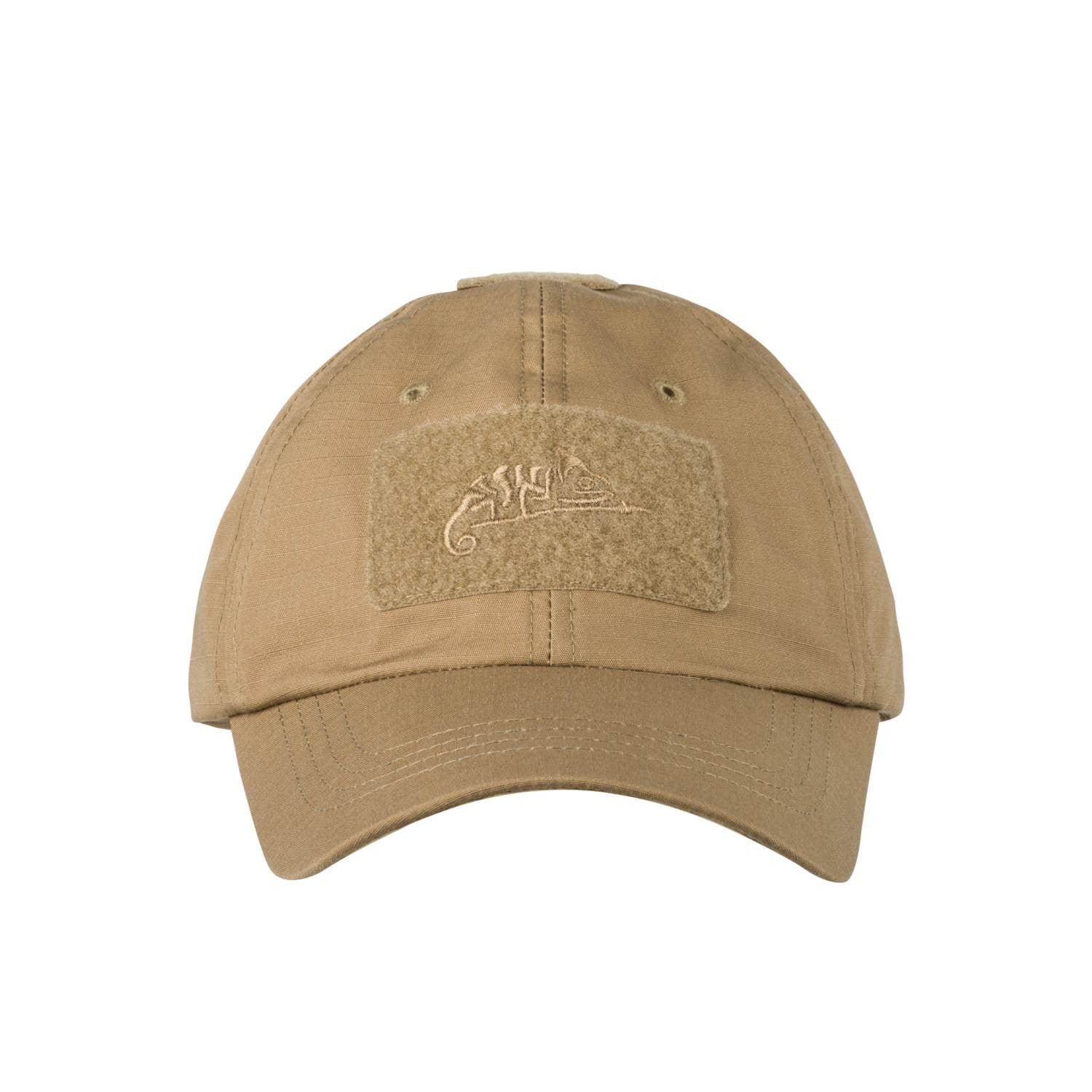 Gorra baseball táctica COYOTE Helikon en tejido rip-stop con cuatro paneles VELCRO